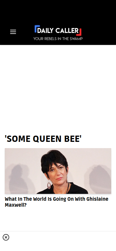 Screenshot of Daily Caller