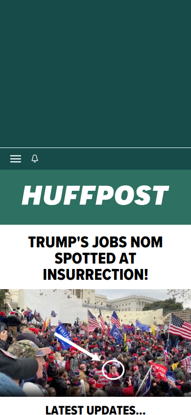 Screenshot of The Huffington Post